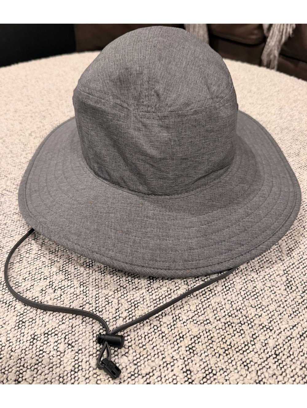 Solar Escape UV Explorer Sun Bucket Hat Gray with adjustable chin cord Wide Brim